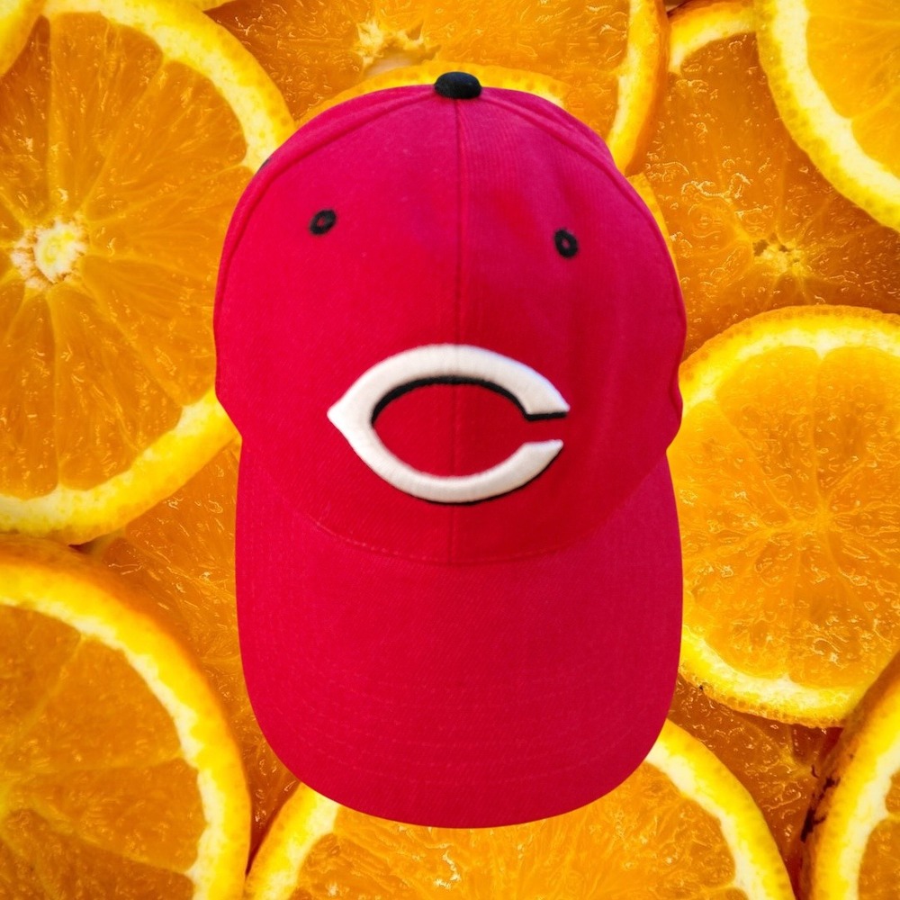 Cincinnati Reds Baseball Cap Red Wishbone C Logo Adjustable Cotton Hat Mens OSFA